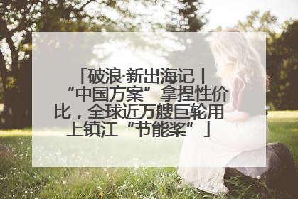 破浪·新出海记丨 “中国方案”拿捏性价比，全球近万艘巨轮用上镇江“节能桨”